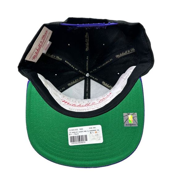 Mitchell & Ness Los Angeles Lakers Wordmark SnapBack Cap - One Size - Picture 8 of 9